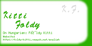 kitti foldy business card